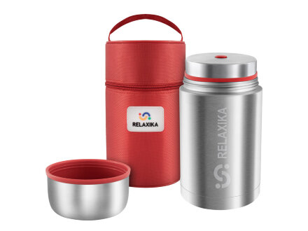 Термос для еды Relaxika 301 в чехле, 1200 мл, стальной Термос для еды Relaxika 301 в чехле, 1200 мл, стальной