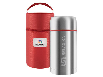 Термос для еды Relaxika 301 в чехле, 1200 мл, стальной Термос для еды Relaxika 301 в чехле, 1200 мл, стальной