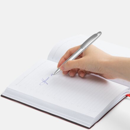 Ручка шариковая Moor Silver, серебристый металлик Ручка шариковая Moor Silver, серебристый металлик