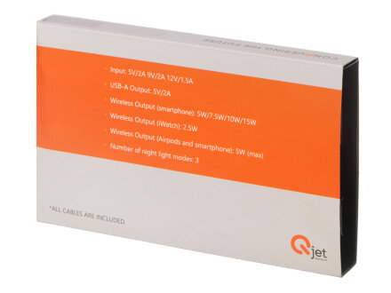 Беспроводная зарядная станция 3-в-1 MajestIQ, 15 Вт Беспроводная зарядная станция 3-в-1 MajestIQ, 15 Вт