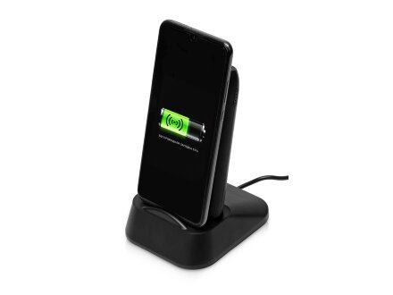 Портативное беспроводное зарядное устройство с док-станцией Uniq, 10000 mah, черный Портативное беспроводное зарядное устройство с док-станцией Uniq, 10000 mah, черный