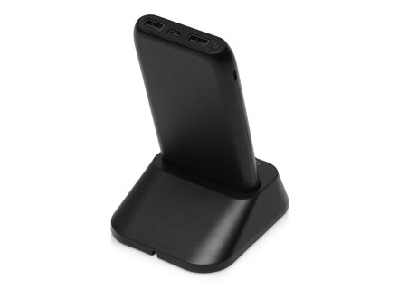 Портативное беспроводное зарядное устройство с док-станцией Uniq, 10000 mah, черный Портативное беспроводное зарядное устройство с док-станцией Uniq, 10000 mah, черный