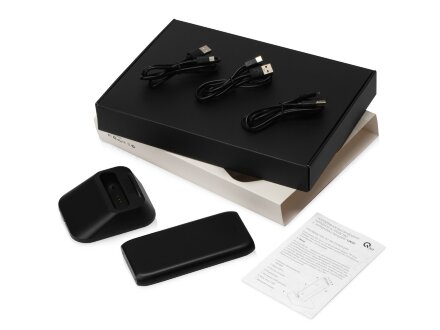 Портативное беспроводное зарядное устройство с док-станцией Uniq, 10000 mah, черный Портативное беспроводное зарядное устройство с док-станцией Uniq, 10000 mah, черный