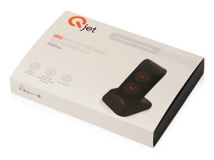 Портативное беспроводное зарядное устройство с док-станцией Uniq, 10000 mah, черный Портативное беспроводное зарядное устройство с док-станцией Uniq, 10000 mah, черный