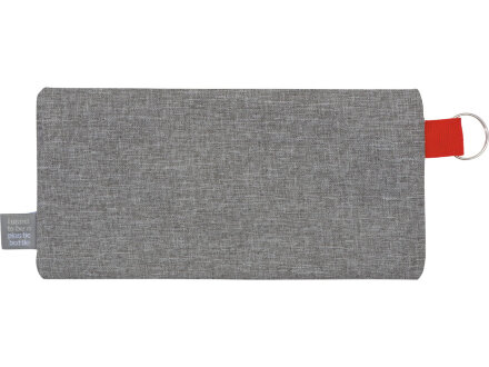 Универсальный пенал из переработанного полиэстера RPET Holder, серый/красный Универсальный пенал из переработанного полиэстера RPET Holder, серый/красный