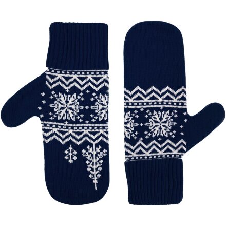 Варежки Elnik, синие с молочно-белым Варежки Elnik, синие с молочно-белым