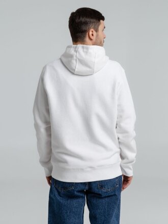Толстовка на молнии с капюшоном унисекс King, белая Толстовка на молнии с капюшоном унисекс King, белая