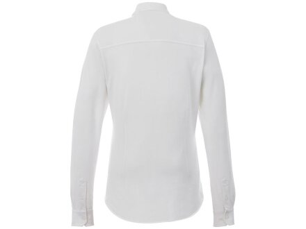 Женская рубашка Bigelow из пике с длинным рукавом, белый Женская рубашка Bigelow из пике с длинным рукавом, белый
