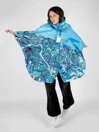 Дождевик-пончо AquaStop взрослый на заказ, разноцветный, единый размер Дождевик-пончо AquaStop взрослый на заказ, разноцветный, единый размер