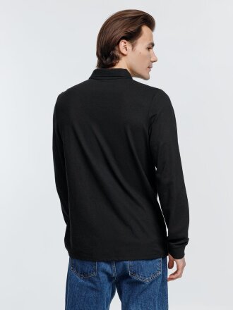 Рубашка поло с длинным рукавом Prime LSL, черная Рубашка поло с длинным рукавом Prime LSL, черная