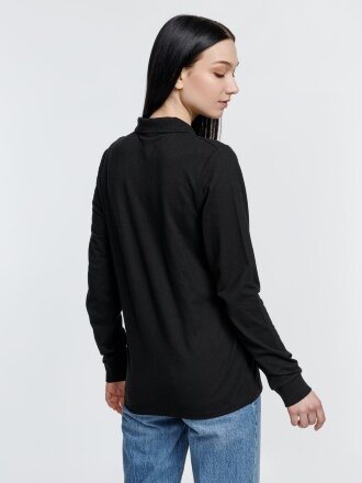 Рубашка поло с длинным рукавом Prime LSL, черная Рубашка поло с длинным рукавом Prime LSL, черная