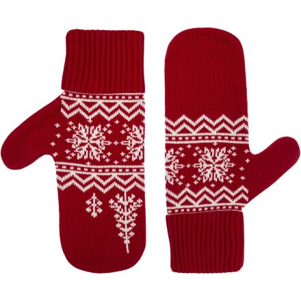 Варежки Elnik, красные с молочно-белым Варежки Elnik, красные с молочно-белым