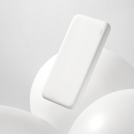 Внешний аккумулятор с подсветкой Люче (Luce) 10000 mAh, белый