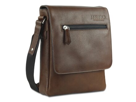 Сумка через плечо Mano Don Valentino, натуральная кожа в коричневом цвете, 21 х 25 х 5 см Сумка через плечо Mano Don Valentino, натуральная кожа в коричневом цвете, 21 х 25 х 5 см