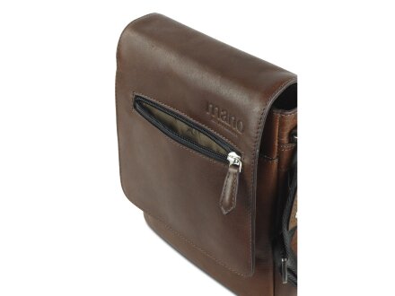 Сумка через плечо Mano Don Valentino, натуральная кожа в коричневом цвете, 21 х 25 х 5 см Сумка через плечо Mano Don Valentino, натуральная кожа в коричневом цвете, 21 х 25 х 5 см