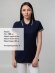 Рубашка поло женская Virma Stripes Lady, темно-синяя с нанесением логотипа