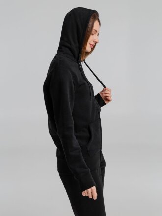 Толстовка на молнии с капюшоном унисекс King, черная Толстовка на молнии с капюшоном унисекс King, черная