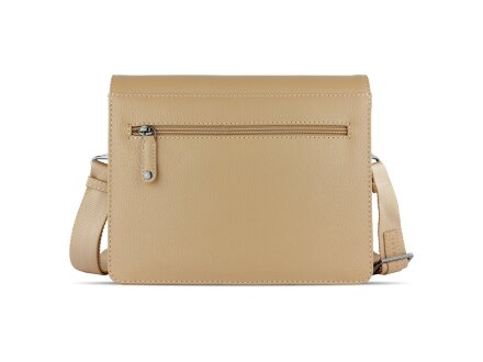 Сумка через плечо женская BUGATTI Elsa, песочного цвета, воловья кожа/полиэстер, 25х8,5х20 см Сумка через плечо женская BUGATTI Elsa, песочного цвета, воловья кожа/полиэстер, 25х8,5х20 см