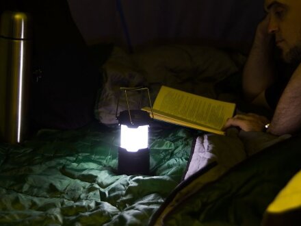 Кемпинговый фонарь с имитацией пламени Lindau Flame, черный Кемпинговый фонарь с имитацией пламени Lindau Flame, черный