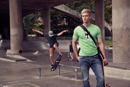 Футболка мужская Heavy, голубая Футболка мужская Heavy, голубая