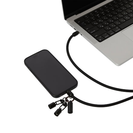 Кабель-ланьярд Voltrix, черный