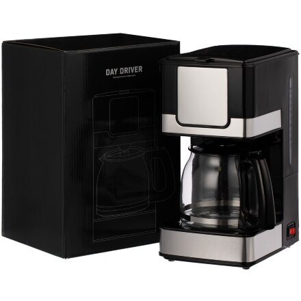 Электрическая кофеварка DayDriver, черно-серебристая Электрическая кофеварка DayDriver, черно-серебристая