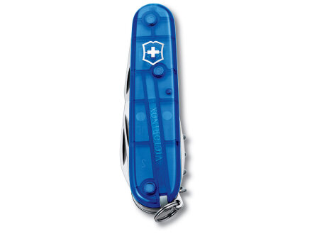Нож перочинный VICTORINOX Spartan, 91 мм, 12 функций, полупрозрачный синий Нож перочинный VICTORINOX Spartan, 91 мм, 12 функций, полупрозрачный синий