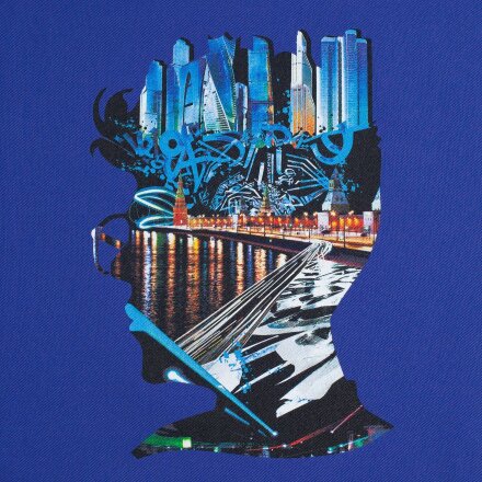 Холщовая сумка Moscow Boy, ярко-синяя Холщовая сумка Moscow Boy, ярко-синяя