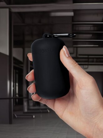 Охлаждающее полотенце Narvik в силиконовом чехле, черное Охлаждающее полотенце Narvik в силиконовом чехле, черное