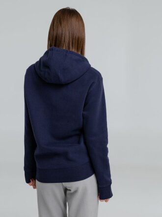 Толстовка на молнии с капюшоном унисекс King, темно-синяя Толстовка на молнии с капюшоном унисекс King, темно-синяя