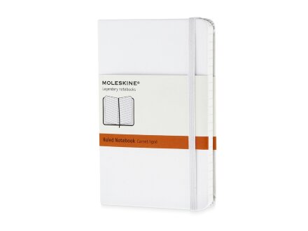 Записная книжка Moleskine Classic (в линейку) в твердой обложке, Pocket (9x14см), белый
