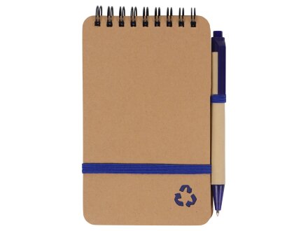 Набор канцелярский с блокнотом и ручкой Masai, 70 л. нелинованных, синий Набор канцелярский с блокнотом и ручкой Masai, 70 л. нелинованных, синий