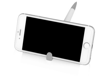 Ручка-подставка Кипер, белый/серый Ручка-подставка Кипер, белый/серый