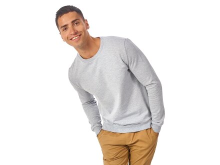 Свитшот Motion унисекс с начесом, серый меланж Свитшот Motion унисекс с начесом, серый меланж