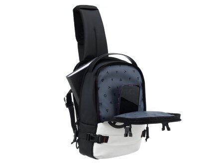 Рюкзак на одно плечо TORBER Xtreme, белый/чёрный, 20 х 8 х 31 см, 5л