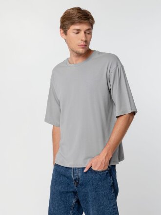 Футболка унисекс оверсайз Street Vibes, серая Футболка унисекс оверсайз Street Vibes, серая