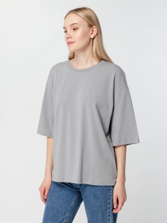 Футболка унисекс оверсайз Street Vibes, серая Футболка унисекс оверсайз Street Vibes, серая