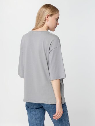 Футболка унисекс оверсайз Street Vibes, серая Футболка унисекс оверсайз Street Vibes, серая