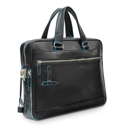 Сумка с отделением для ноутбука Piquadro Blue Square, черная Сумка с отделением для ноутбука Piquadro Blue Square, черная