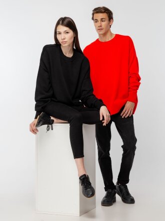 Джемпер оверсайз унисекс Stated в сумке, красный Джемпер оверсайз унисекс Stated в сумке, красный