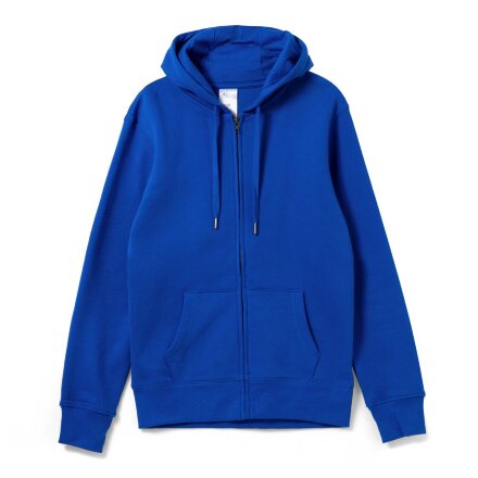 Толстовка на молнии с капюшоном унисекс King, ярко-синяя Толстовка на молнии с капюшоном унисекс King, ярко-синяя