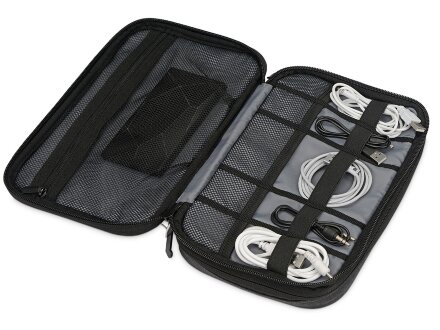 Органайзер для электроники District, темно-серый Органайзер для электроники District, темно-серый