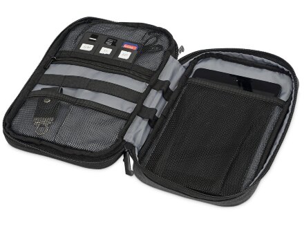 Органайзер для электроники District, темно-серый Органайзер для электроники District, темно-серый