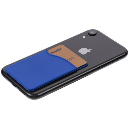 Чехол для карты на телефон Shelley, синий Чехол для карты на телефон Shelley, синий