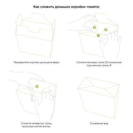 Подарочная коробка-пакет универсальная малая, синяя