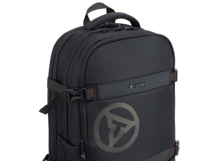 Рюкзак TORBER VOYAGE с отделением для ноутбука 18'', черный, полиэстер 900D, 34х16х47 см, 20 л
