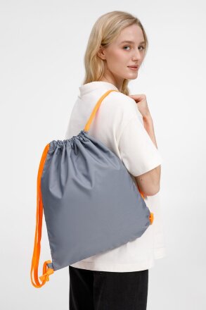 Рюкзак B3, серый с оранжевыми лямками Рюкзак B3, серый с оранжевыми лямками