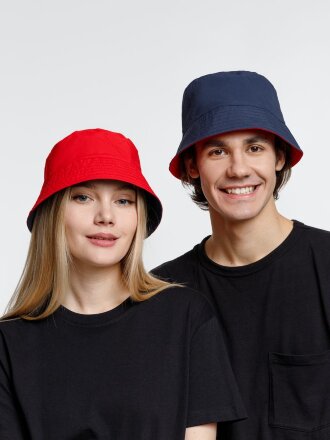 Панама Nylon двусторонняя, темно-синяя с красным Панама Nylon двусторонняя, темно-синяя с красным