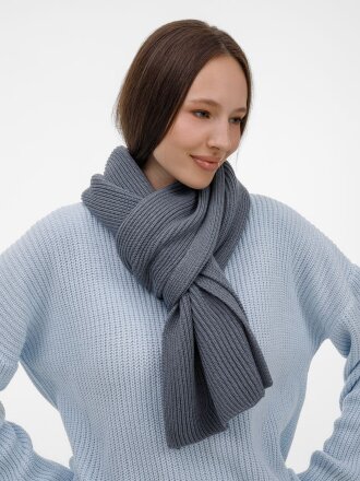 Шарф Nobilis Mono, серый (стальной) Шарф Nobilis Mono, серый (стальной)