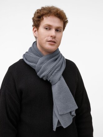 Шарф Nobilis Mono, серый (стальной) Шарф Nobilis Mono, серый (стальной)